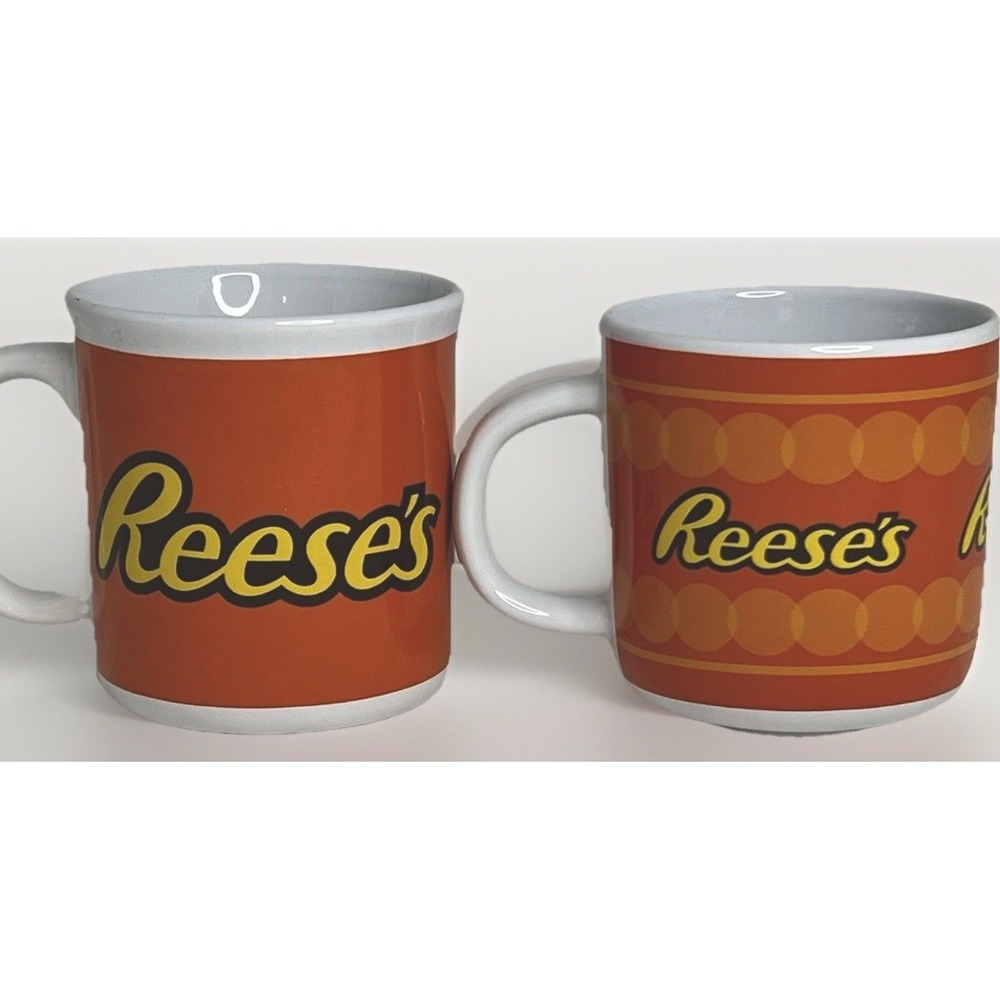 Galerie 2 Reese's Peanut Butter Cup Coffee Mugs Licensed Hershey Pair Orange